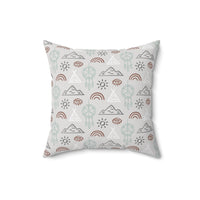 Western/Boho Grey Teepee Dreamcatcher Square Pillow!