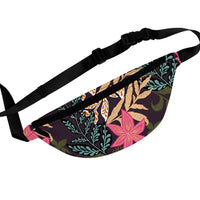Tropical Purple Floral Unisex Fanny Pack! Free Shipping! One Size Fits Most!