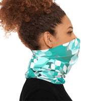 Aqua Tie dye Lightweight Neck Gaiter! 4 Sizes Available! Free Shipping! UPF +50! Great For All Outdoor Sports!