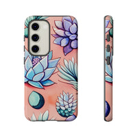 Pastel Pink and Purple Little Succulent Plants Phone Cases! New!!! Over 40 Phone Sizes To Choose From! Free Shipping!!!