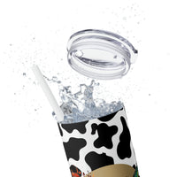 Your So Golden Butterfly Cow Printed Skinny Tumbler with Straw, 20oz! Multiple Colors!