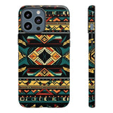 Black Aztec Tough Cases! Cellphone Cases! Multiple Sizes Available! Apple iPhone, Samsung Galaxy, and Google Pixel devices!