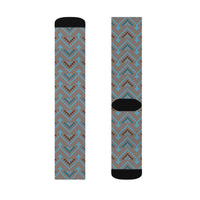 Vintage Western Grey Aztec Print Socks! 3 Sizes Available! Fast and Free Shipping!!! Giftable!