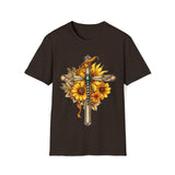 1 Dragonfly Cross Sunflower Unisex Graphic Tees! Halloween! Fall Vibes!