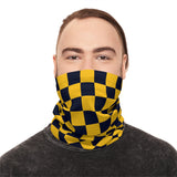 Black and Yellow Plaid Lightweight Neck Gaiter! 4 Sizes Available! Free Shipping! UPF +50! Great For All Outdoor Sports!