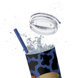 Your So Golden Butterfly Cow Printed Skinny Tumbler with Straw, 20oz! Multiple Colors!