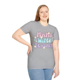 Mama Wifey Teacher Unisex Graphic Tees! All New Heather Colors!!! Free Shipping!!! Back To School!