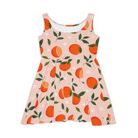 Pink Oranges Print Women's Fit n Flare Dress! Free Shipping!!! New!!! Sun Dress! Beach Cover Up! Night Gown! So Versatile!