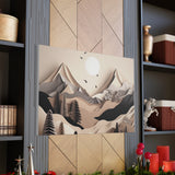 Western/Boho Mountain Scenery in Blacks and Browns Canvas Gallery Wraps!