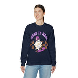 Creep it Real Skate Boarding Retro Ghost Unisex Heavy Blend Crewneck Sweatshirt! Halloween! Fall Vibes!