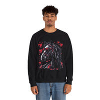 Valentines Day Black Horse Red Hearts Edition Unisex Sweatshirt! Retro! Free Shipping!!!