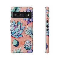 Pastel Pink and Purple Little Succulent Plants Phone Cases! New!!! Over 40 Phone Sizes To Choose From! Free Shipping!!!