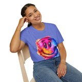 Happy Face Rainbow Unisex Graphic Tees! Summer Vibes! All New Heather Colors!!! Free Shipping!!!