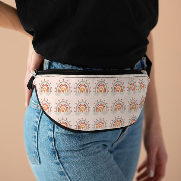 Boho Rainbow Beige Fanny Pack! Free Shipping! One Size Fits Most!