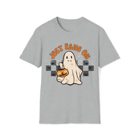 Just Fang On Floral Retro Ghost Unisex Graphic Tee! Halloween! Fall Vibes!