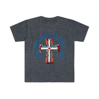 One Nation Under God USA Cross Independence Day Unisex Graphic Tees!