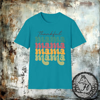 Thankful Mama Thanksgiving Fall Vibes Retro Unisex Graphic Tees!