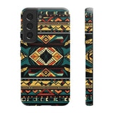 Black Aztec Tough Cases! Cellphone Cases! Multiple Sizes Available! Apple iPhone, Samsung Galaxy, and Google Pixel devices!