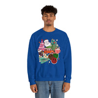 1 Christmas is in the Air Retro Medley Unisex Heavy Blend Crewneck Sweatshirt! Winter Vibes!