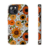 Sunflowers and Daisies Retro Fall Vibes Tough Phone Cases!