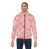 Pink Mineral Wash Unisex Full Zip Jacket! Polyester exterior, Fleece interior! Free Shipping!