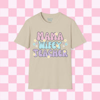 Mama Wifey Teacher Unisex Graphic Tees! All New Heather Colors!!! Free Shipping!!! Back To School!