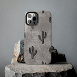 Grey Acid Wash Cactus Western Tough Phone Cases!