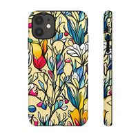 Blue and Yellow Floral Tulips Phone Cases! New!!! Over 40 Phone Sizes To Choose From! Free Shipping!!!