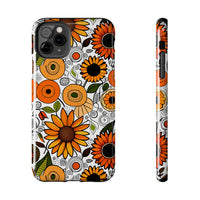 Sunflowers and Daisies Retro Fall Vibes Tough Phone Cases!