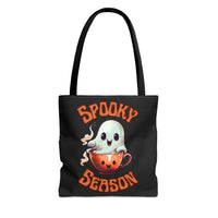 Spooky Season Version 2 Happy Little Ghost Halloween Fall Vibes Tote Bag!