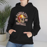 Kansas City Football Paint Splatter Helmet Unisex Hoodie! Football Season!