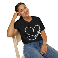 Valentines Day Butterfly Heart Medley White Version Unisex Graphic Tee! All New Heather Colors!!! Free Shipping!!!