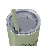 Custom Name Botanical Florals Fall Vibes Skinny Tumbler with Straw, 20oz! Multiple Colors!