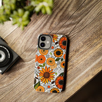 Sunflowers and Daisies Retro Fall Vibes Tough Phone Cases!