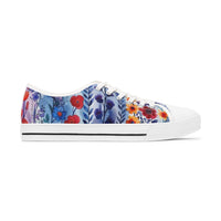 Watercolor Purple Vines Women's Low Top Sneakers! Free Shipping! Specialty Buy!