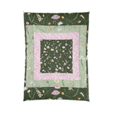 Paisley May, Girly Boho Pink and Green Quilt Comforter! Super Soft! Free Shipping!! Mix and Match for That Boho Vibe!