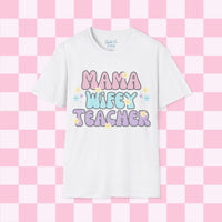 Mama Wifey Teacher Unisex Graphic Tees! All New Heather Colors!!! Free Shipping!!! Back To School!