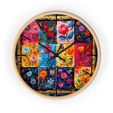 Boho Quilted Patchwork in Yellow Print Wall Clock! Perfect For Gifting! Free Shipping!!! 3 Colors Available!