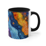 Boho Watercolor Galaxy Accent Coffee Mug, 11oz! Free Shipping! Great For Gifting! Lead and BPA Free!