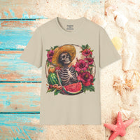 Watermelon Skeleton Unisex Graphic Tees! Summer Vibes! All New Heather Colors!!! Free Shipping!!!