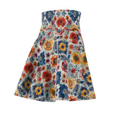 Western Sun Floral Print Women's Skater Skirt! Free Shipping!