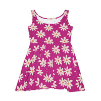 Hot Pink Pink Daisy's Print Women's Fit n Flare Dress! Free Shipping!!! New!!! Sun Dress! Beach Cover Up! Night Gown! So Versatile!