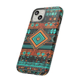 Turquoise Aztec Tough Cases! Cellphone Cases! Multiple Sizes Available! Apple iPhone, Samsung Galaxy, and Google Pixel devices!