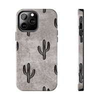 Grey Acid Wash Cactus Western Tough Phone Cases!