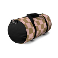 Pink Beige and Cream Plaid Duffel Bag! Free Shipping!!!