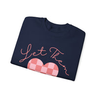 Valentines Day Let Them Plaid Heart Edition Unisex Sweatshirt! Retro! Free Shipping!!!