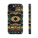 Black Aztec Tough Cases! Cellphone Cases! Multiple Sizes Available! Apple iPhone, Samsung Galaxy, and Google Pixel devices!