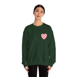 Valentines Day Pink Plaid Heart Basics Pocket Design Edition Unisex Sweatshirt! Retro! Free Shipping!!!