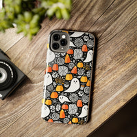 Spider Webs and Candy Corn Little Ghost Halloween Tough Phone Cases! Fall Vibes!