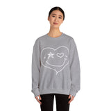 Valentines Day Heart Smiley Star Eye Unisex Sweatshirt! Retro! Plus Sizes Available!